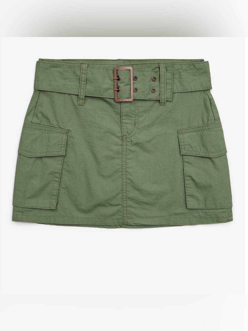 Girls Cargo Mini Skirt with Belt Olive Green - Size 12 (NEW)